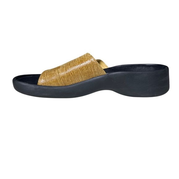 Birkenstock Tatami Bridget Slide Sandals Women's Size 37 6 GOLD Leather Slip On - Picture 5 of 11